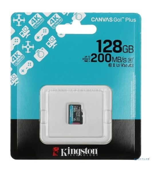 Флеш карта microSDXC 128Gb Kingston SDCG4/128GbSP Canvas Go! Plus w/o adapter