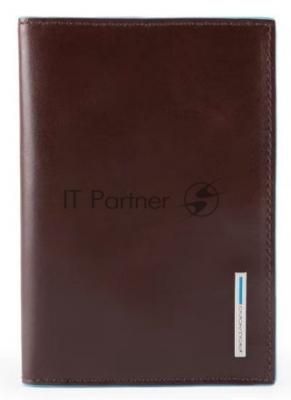 Обложка для паспорта Piquadro Blue Square PP5255B2/MO, коричневый, натур.кожа