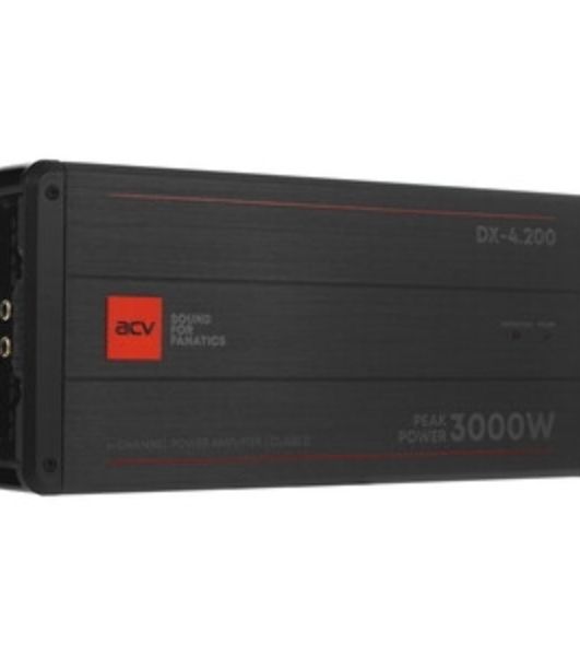 Усилитель автомобильный ACV DX-4.400 V4 4*400Вт/4-3-2 канал/4-2 Ом/HPF/LPF/BP/BassBoost/High Input/D class