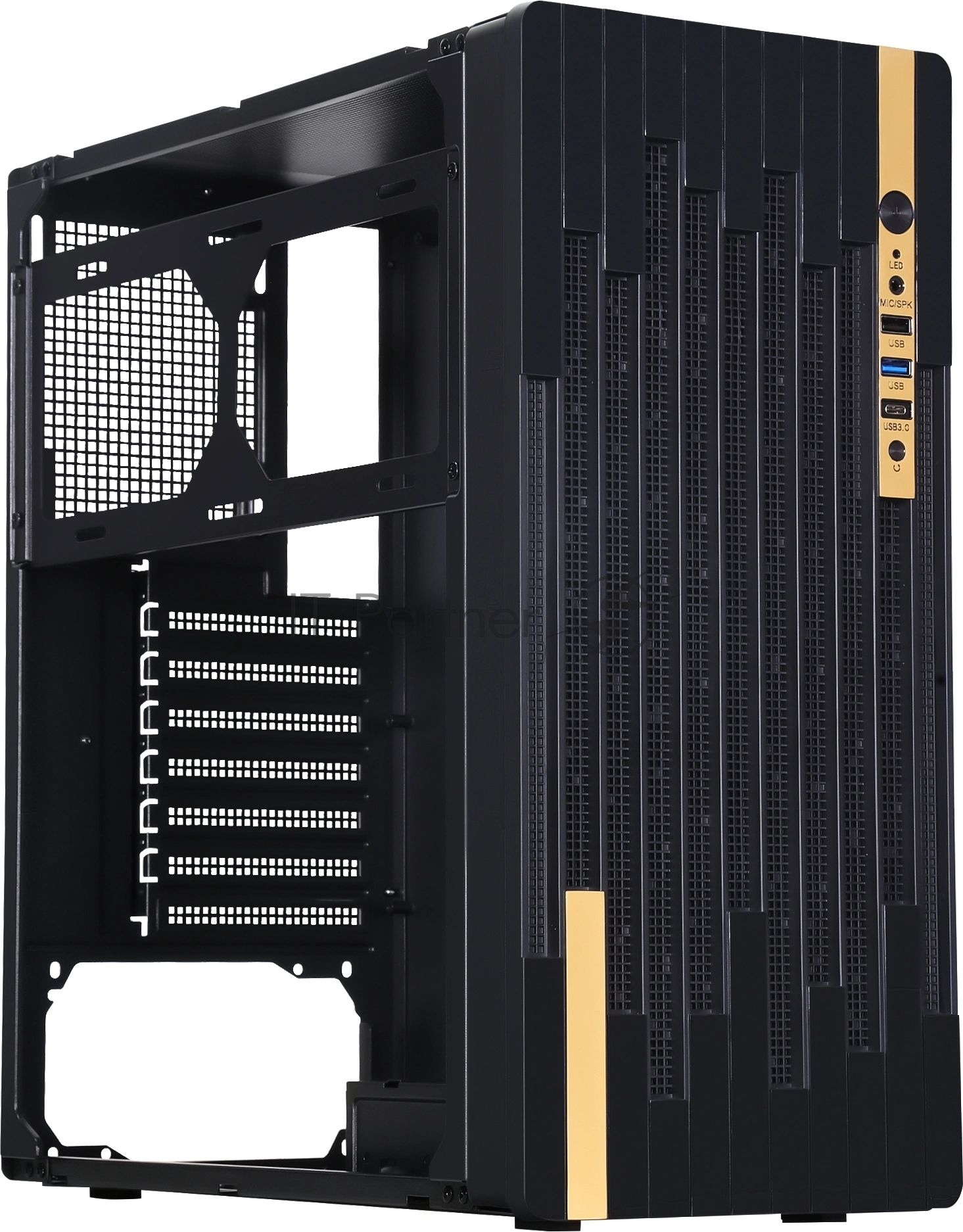 Компьютерный корпус Accord ACC-188R2 черный без БП ATX 4x120мм 1xUSB 2.0 1xUSB 3.0 1xUSB3.1 audio