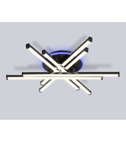 Потолочный светодиодный светильник Ambrella light FL6272 BK черный 76W 3000K-6400K+RGB 700*615*135 (ПДУ ИК)
