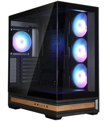 Компьютерный корпус ZALMAN P40 NAMU, ATX, черный, WINDOW, WOODEN ELEMENTS, 2xCombo(2.5” or 3.5”), 1xUSB TYPE-C, 2xUSB 3.0, SIDE 3x120мм ARGb, REAR 1x120мм ARGb