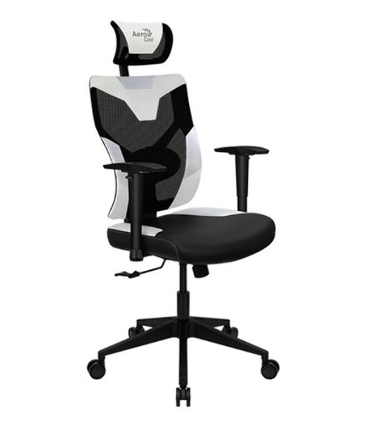 Кресло Aerocool GUARDIAN Ice Blue голубой, сетка, 150 кг, подголовник, регулируемые подлокотники, механизм качания, поясничная подушка