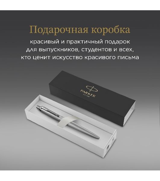 Ручка шариковая Parker Jotter Monochrome XL SE20 (CW2122756) Stainless Steel, M, синие чернила, подарочная коробка