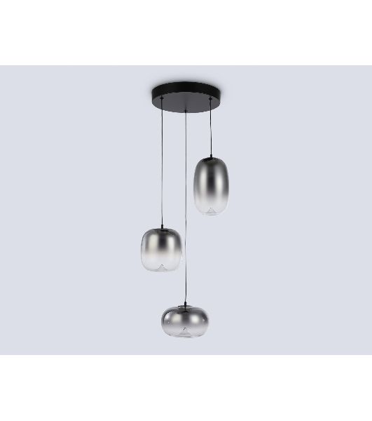 Подвесной светодиодный светильник Ambrella light LH11099/3 BK/SM черный/дымчатый 12W 3000K D350*1505