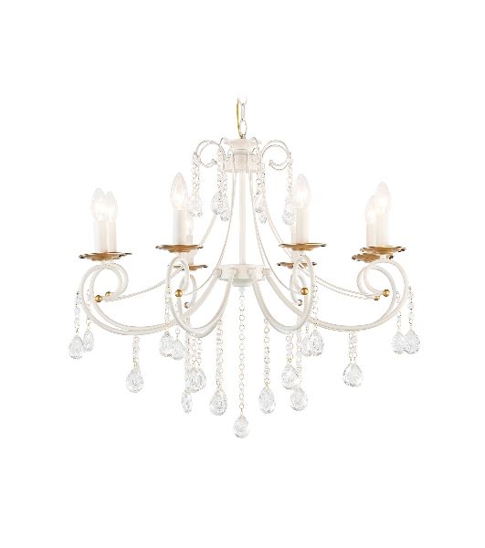 Светильник Ambrella light TR4917/8 WH/GD белый/золото E14/8 max 40W D740*930