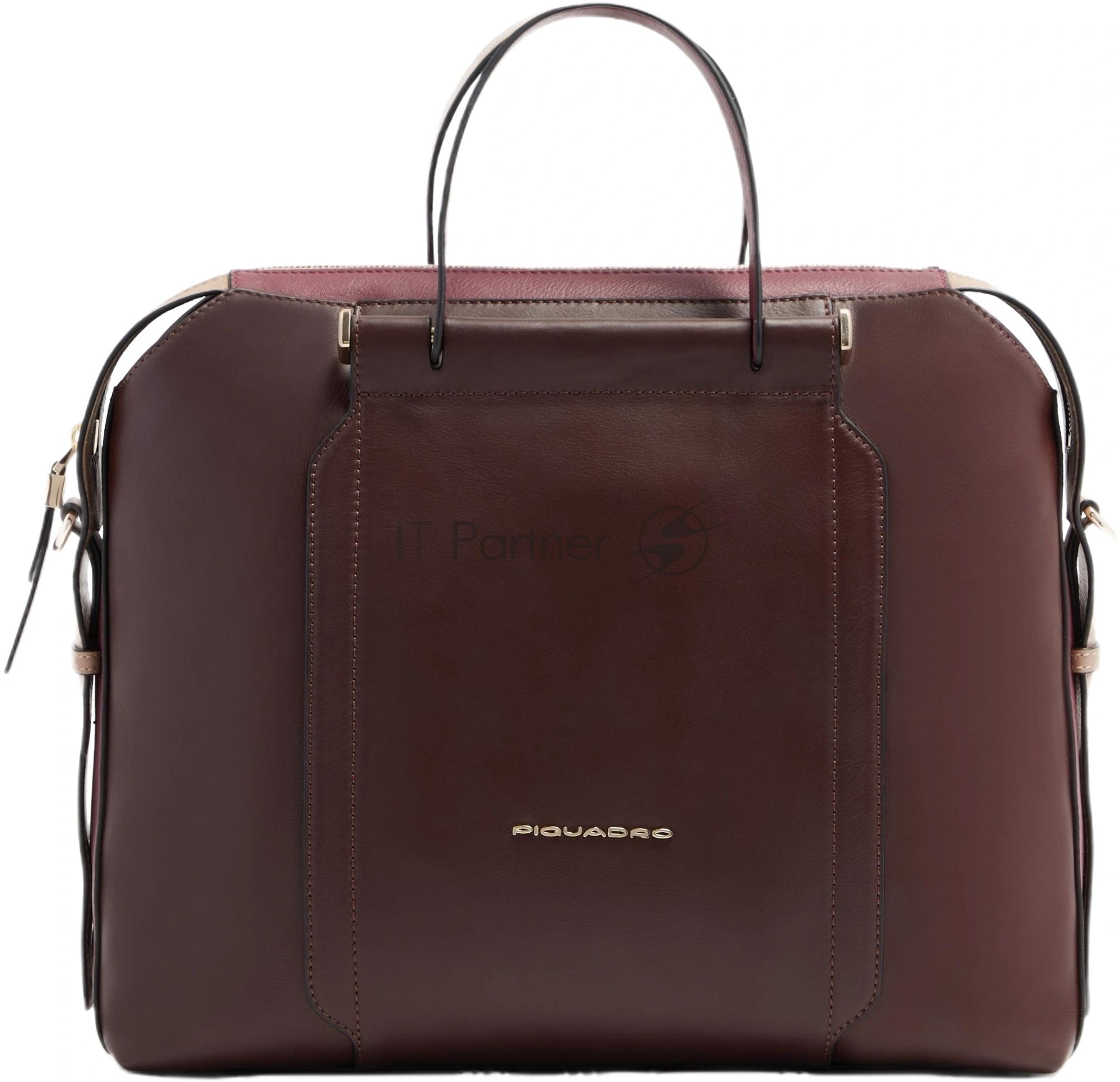 Деловая сумка женская Piquadro Circle CA4577W92/BORO с отделением для ноутбука 14" сливовая натур.кожа