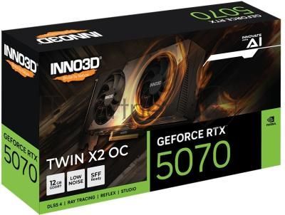 Видеокарта INNO3D RTX 5070 X2 OC/RTX 5070, HDMI, DPx3, 12G,D7