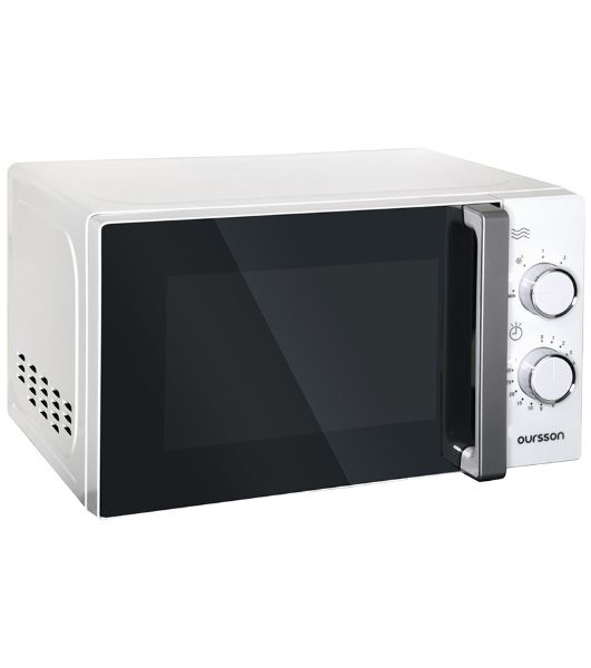 Микроволновая печь Oursson MM2009/WH белый/черный, 20 л, 700 Вт, переключатели - поворотный механизм