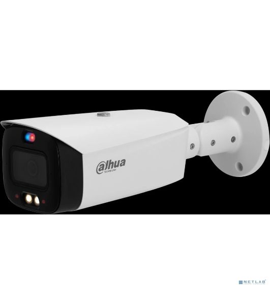Уличная цилиндрическая IP-видеокамера TiOC Dahua DH-IPC-HFW3849T1P-AS-PV-0280B-S5 с ИИ и активным сдерживанием 8Мп, 1/2.7” CMOS, объектив 2.8мм, видеоаналитика, ИК 30м, LED 30м, IP67