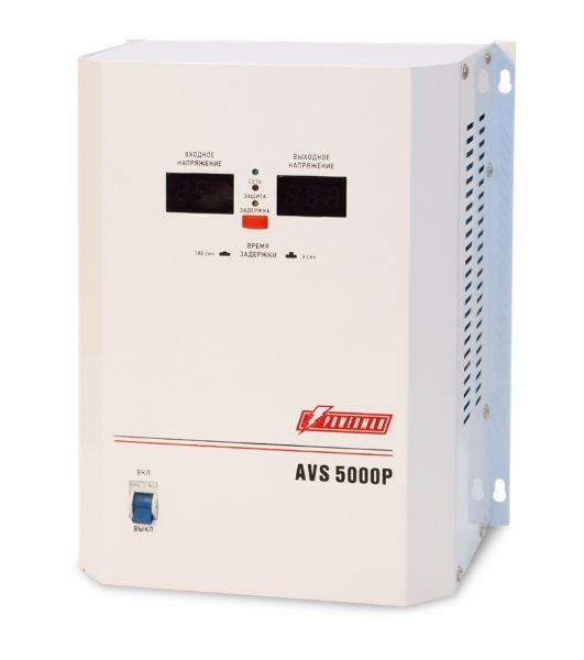 Стабилизаторы напряжения Powerman AVS-P Voltage Regulator 5000VA, Digital Indication, Wall Mount, Hardwire Input/Output, 230V, 1 year warranty, White