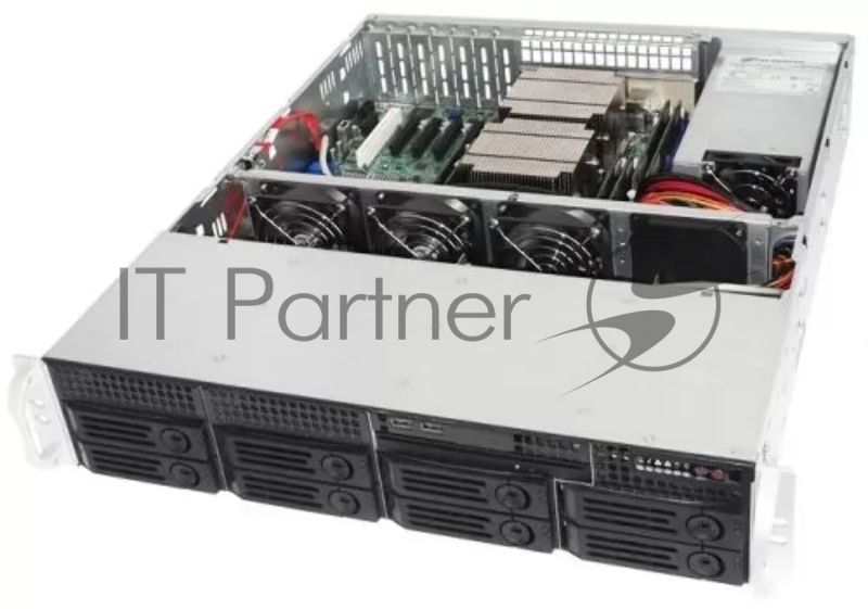 Серверный корпус 2U rackmount, 8+1 trays, 550W CRPS PSU(1+1) / 21" depth chassis / Supports ATX, Micro-ATX and Mini-ITX motherboards