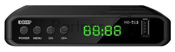 Ресивер эфирный цифровой Эфир DVB-T2 HD HD-215 пластик, дисплей DOLBY DIGITAL,