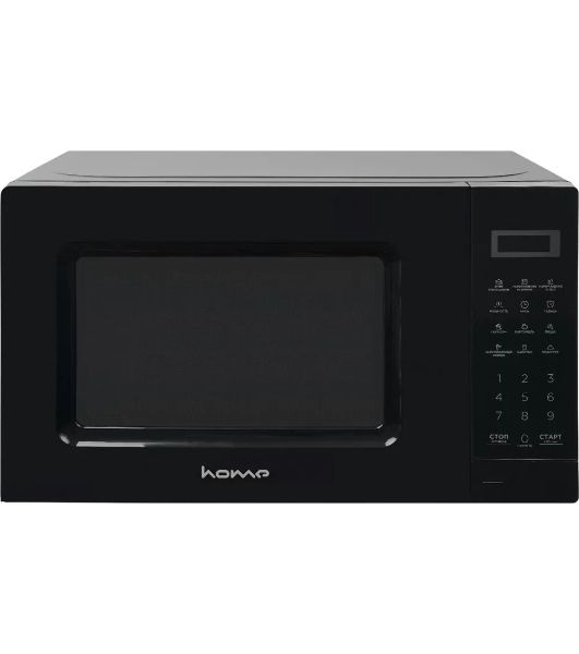 Микроволновая печь HOME HDM207BB черный, 20 л, 700 Вт, переключатели - кнопки, поворотный механизм