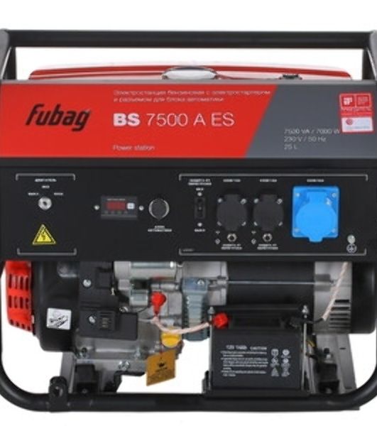 Электрогенератор бензиновый FUBAG BS 7500 A ES, 7 кВт, 80 дБ, 92.8 кг