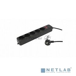 Сетевой фильтр PC Pet AP01006-1.8-BK 1.8 м, 5 розеток, черный