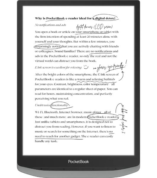 Электронная книга PocketBook Inc Pad X Pro Mist серый (PB1040D-M-WW)