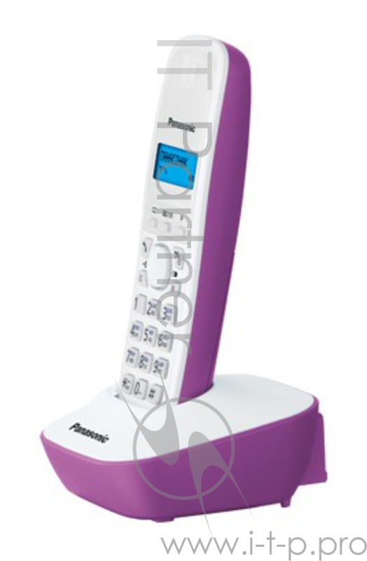 Телефон беспроводной (DECT) Panasonic KX-TG1611RUF (сиреневый) АОН, Caller ID,12 мелодий звонка,подсветка дисплея,поиск трубки