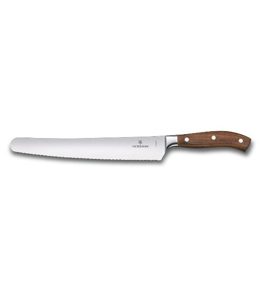 Нож кухонный Victorinox Grand Maitre (7.7430.26G) кованый универсальный для хлеба лезв.260мм серрейт. заточка коричневый