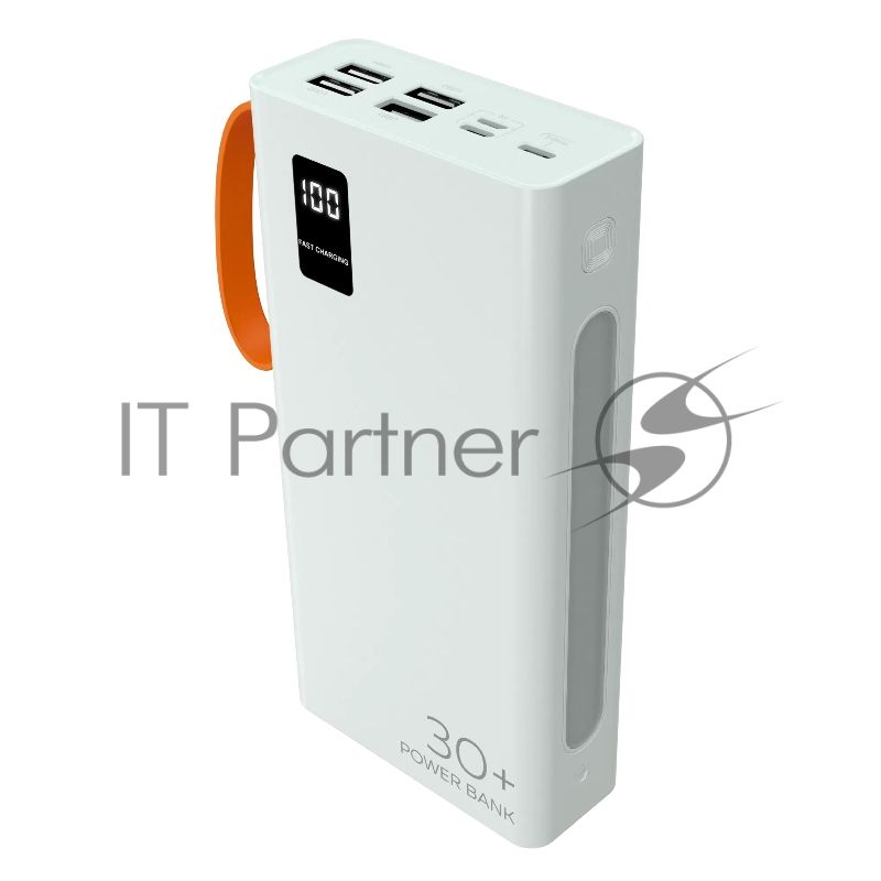 Портативный аккумулятор More choice (4620202550583) PB22-30 с кабелем 2USB 2.1A - 30000mAh белый