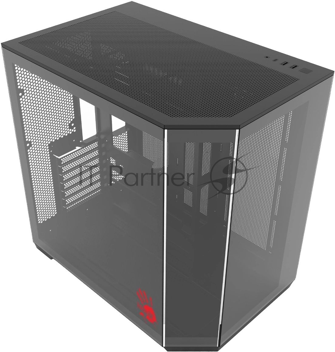 Компьютерный корпус Bloody BD-CC109 черный без БП ATX 10x120мм 2xUSB3.0 audio