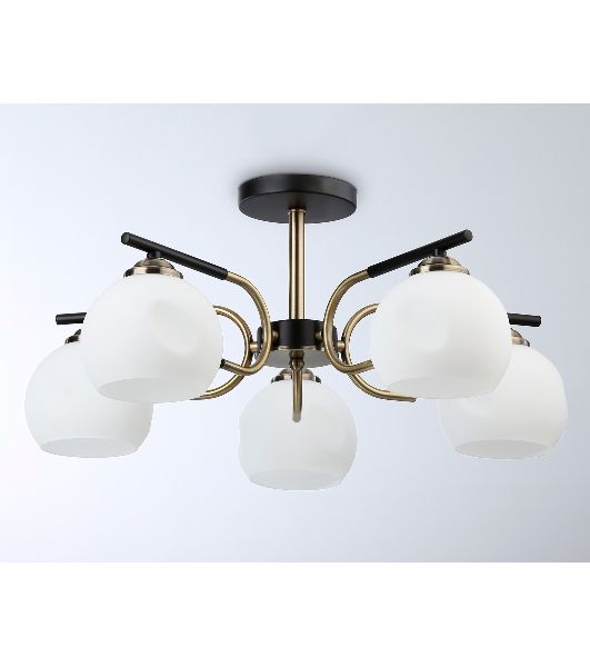 Светильник Ambrella light TR303312/5 BK/SB/FR черный/бронза/белый матовый E27*5 max 60W D560*250