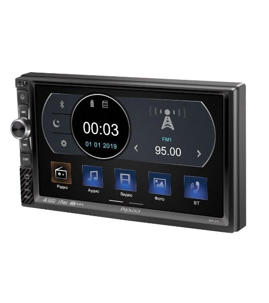 Автомагнитола Prology MPV-310, 2 DIN, 7", Bluetooth, USB Type-A, AUX, пульт ДУ