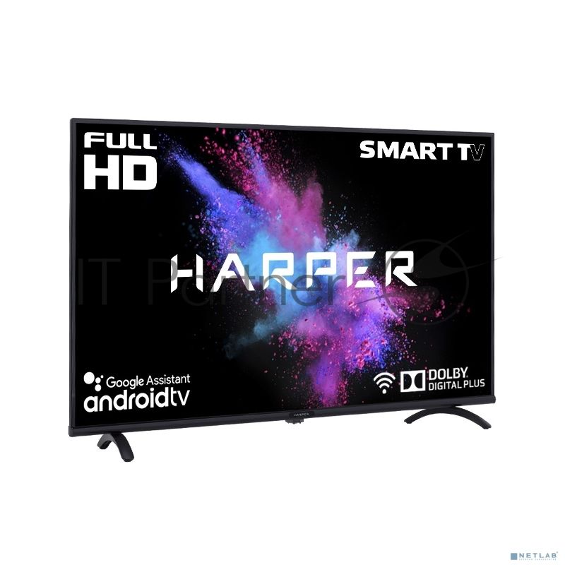 Телевизор Harper 40" 40F720TS черный LED FHD 60Hz Android TV 1.5/8Gb
