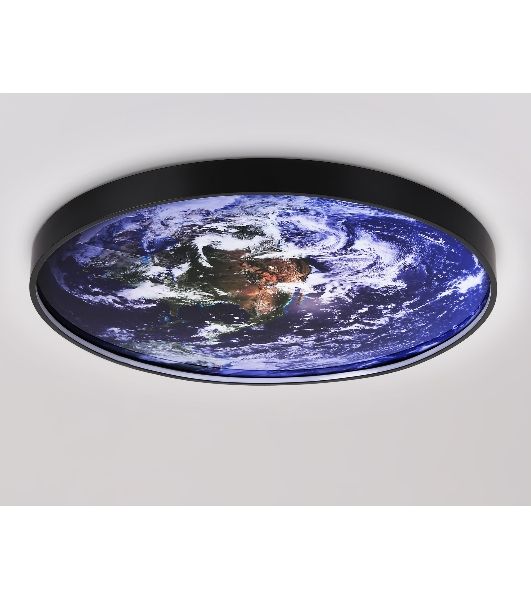 Настенно-потолочный светодиодный светильник Ambrella light FW11135 BK черный 38W LED 3000-6400K D600*38