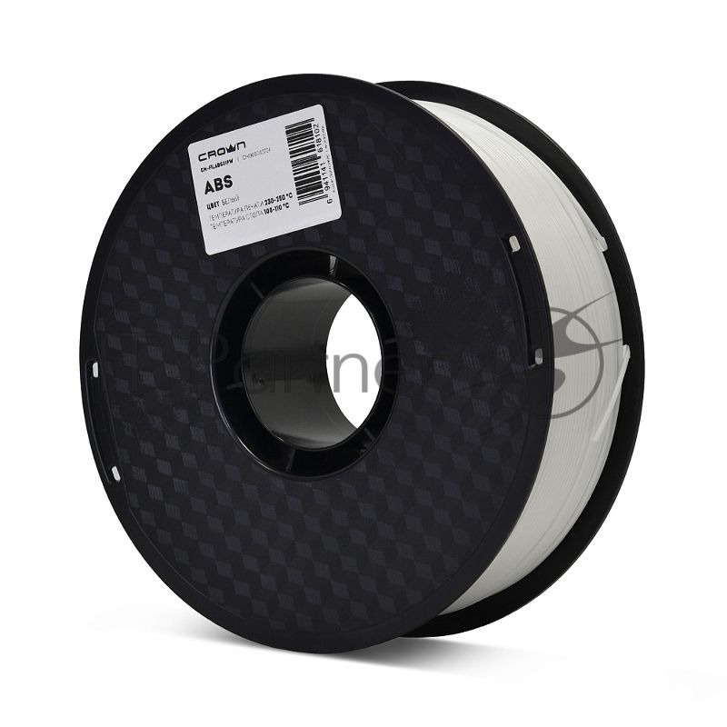 Филамент Crown Micro CM-FILABS019W ABS 1.75 1кг белый