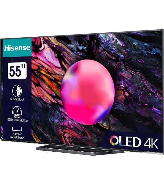 Телевизор Hisense 55" 55A85K черный OLED UHD 120Hz Vidaa