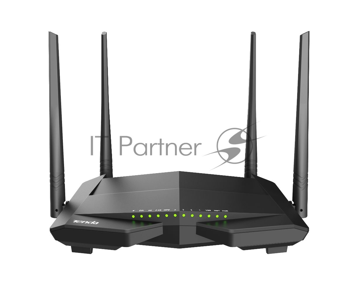 Двухдиапазонный Wi-Fi гигабитный VDSL/ADSL модем-маршрутизатор AX1500, 2,4/5 ГГц, до 1501 Мбит/с Tenda V15