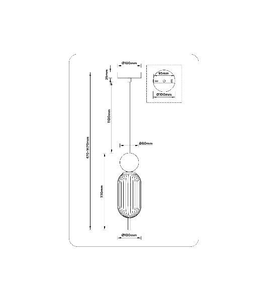 Светильник Ambrella light LH53101 BS/GR/FR латунь/серый/белый матовый G9 max 28W D100*330