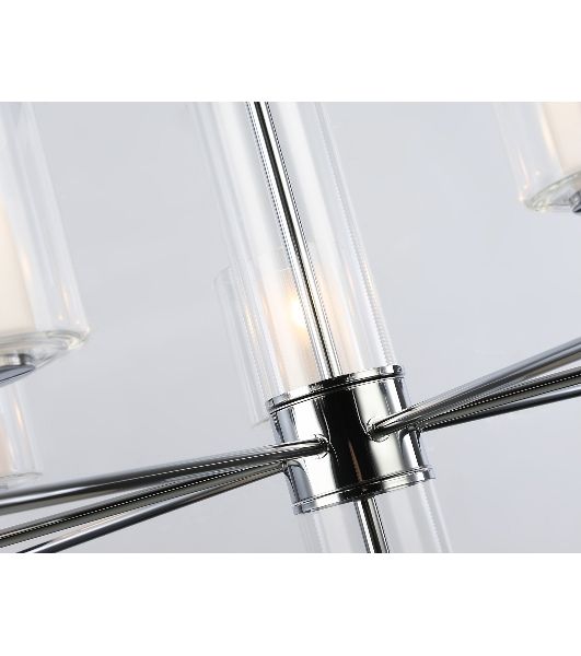 Люстра Ambrella light LH56003/7 СH/FR хром/белый матовый E14*7 max 40W D790*1260