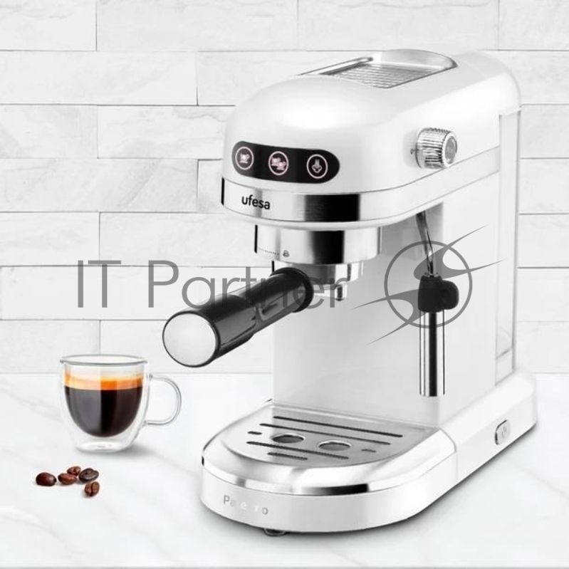 Кофеварка рожковая Ufesa PALERMO WHITE белый, исп. кофе - молотый, 1.5 л, 1350 Вт, 20 бар