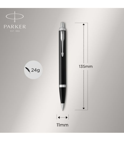 Набор ручек Parker IM Core FK221 (CW2093215) черный CT сталь нержавеющая, подарочная коробка ручка перьевая, ручка шариковая
