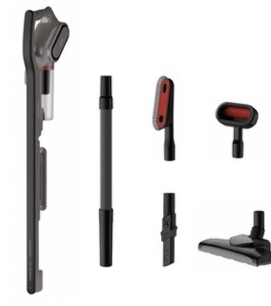 Пылесос вертикальный DEERMA Combo DX700S серый/черный, питание от сети, 210 Вт, уборка сухая, пылесборник 0.8 л