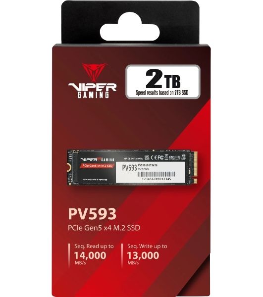 Накопитель SSD PATRIOT M.2 PCIE 2Tb 2280 NVMe PV593P2TbM28H