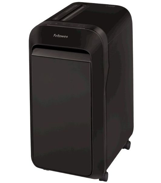 Шредер Fellowes PowerShred LX220 черный (секр.P-4)/перекрестный/20лист./30лтр./скрепки/скобы/пл.карты