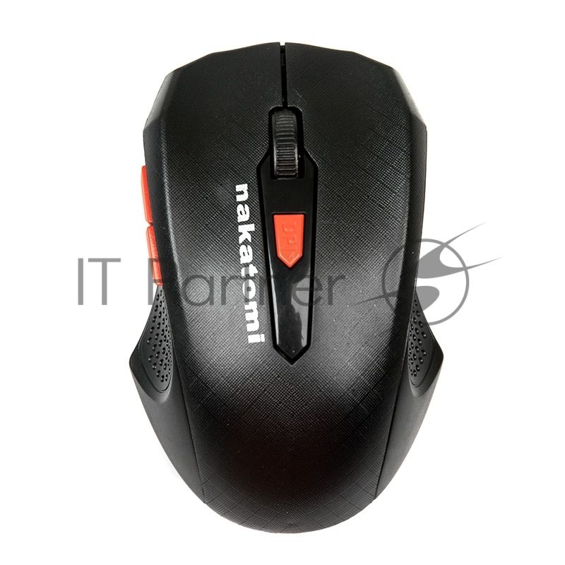 Мышь беспроводная Nakatomi MRON-07U черный, 1600 dpi, радиоканал, USB, кнопки - 5
