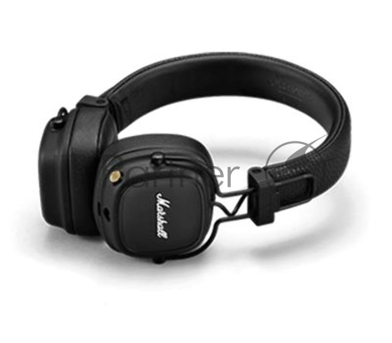 Беспроводные/проводные наушники Marshall Major IV черный, накладные, Bluetooth + проводной, беспроводная зарядка, до 80 ч