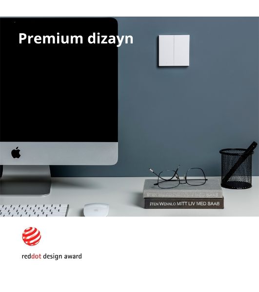 Выключатель умный Aqara Smart wall switch H1 (with neutral, double rocker) WS-EUK04
