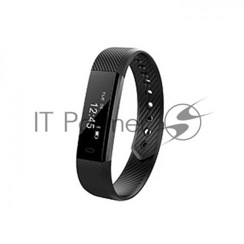 Смарт-браслет Lime 115 Black Шагомер, Подсчет калорий, Часы, Будильник, Черный ремешок