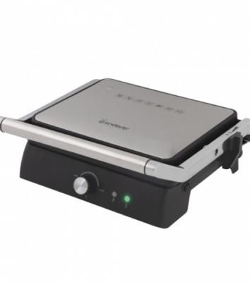 Электрический пресс-гриль Endever Grillmaster 225, серебристый/черный, 2300 Вт, терморегулятор, размер пов-ти 28х17 см