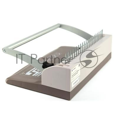 Переплетчик Heleos БП13пс коричневый (БП13ПСК) A4/перф.13л.сшив/макс.450л./пластик.пруж. (6-51мм)