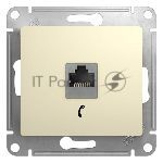Механизм розетки телеф. 1-м СП Glossa RJ11 беж. SchE GSL000281T