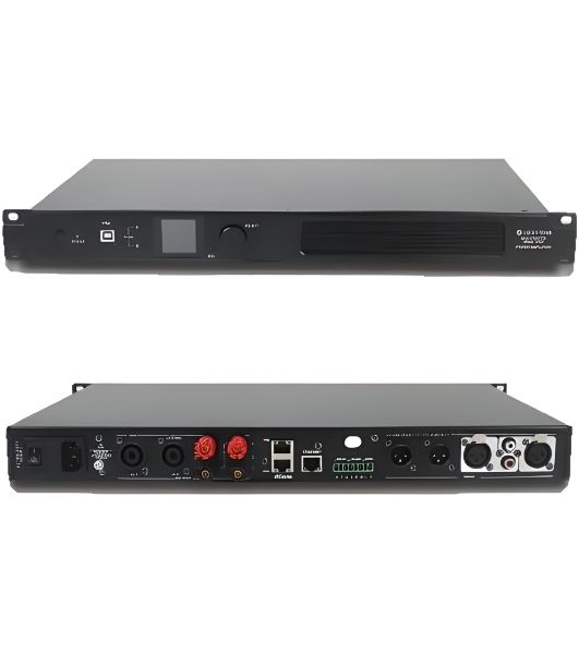 Усилитель INTREND ITAMP-1000TD двухканальный, 2x500W/4Ом, 2x300W/8Ом, мостовой режим: 1x1000W/8Ом, 1x1000W/100V, 1x600W/70V, поддержка Dante, встроенный DSP