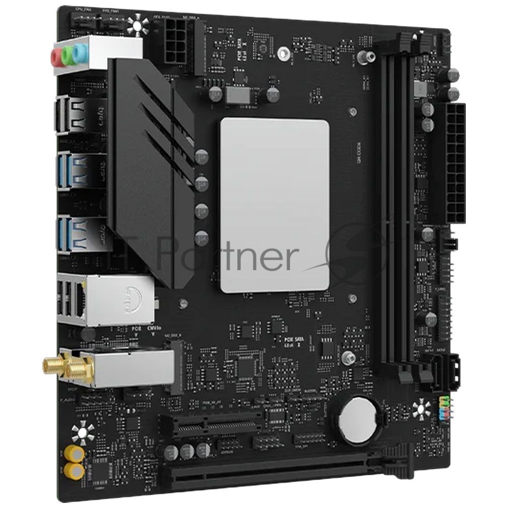 Материнская плата Maxsun MS-MoDT 230H D4 WIFI, SoC, Intel 230H SoC, 2xDDR4, 2xSATA, 1xPCIe 5.0 x16, 1xPCIe x4, 2xM.2, 1x 1Gb LAN, 4xUSB 3.2 Gen2, 6xUSB 2.0, 3x3.5 мм, 7.1, microATX