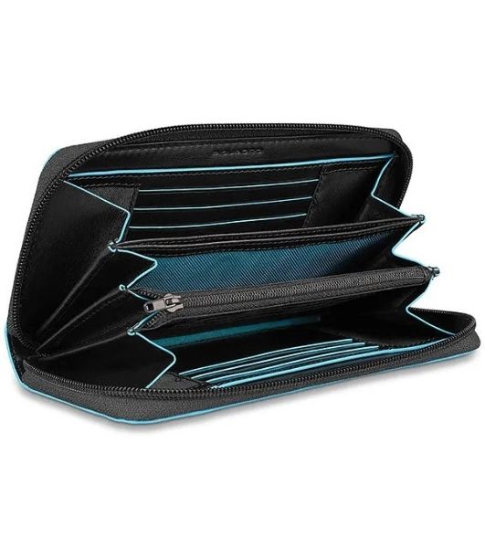 Кошелек женский Piquadro Blue Square PD3229B2/N черный натур.кожа