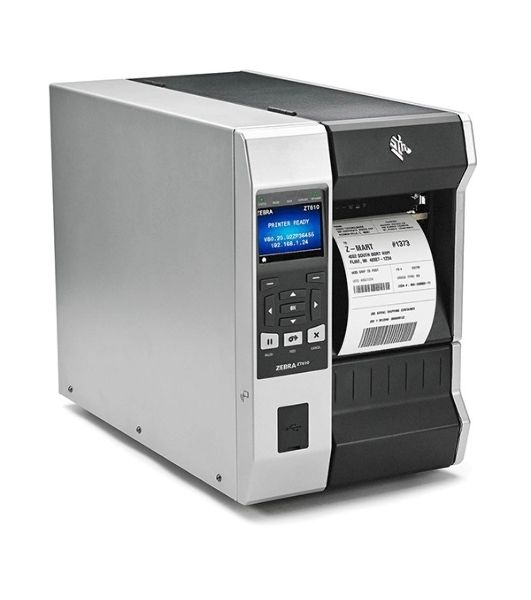 Принтер этикеток термотрансферный Zebra ZT610 (ZT61042-T2E0200Z) 4", 203 dpi, 356 мм/сек, USB, RS-232 (COM порт, Serial), USB Host, Bluetooth, WiFi, серый